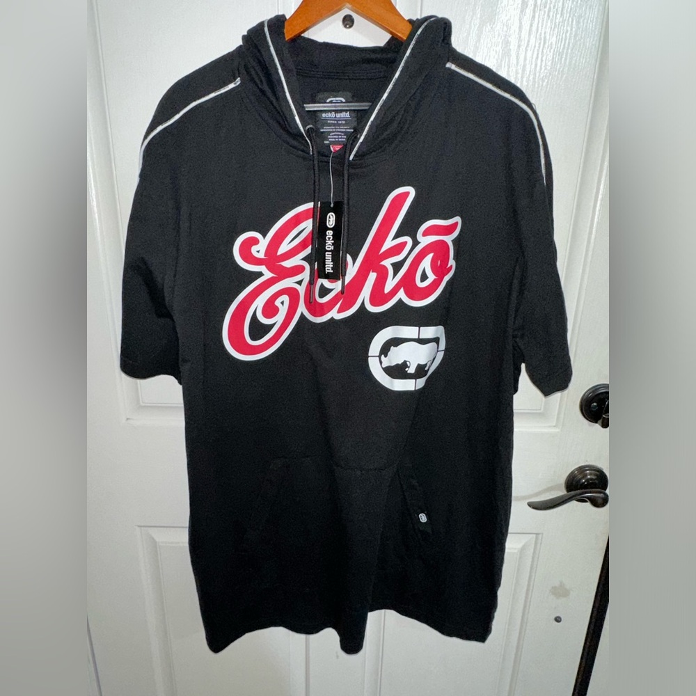 Ecko Unltd. Short Sleeve Hoodie Black Men’s 3XL EO15K1951O NEW